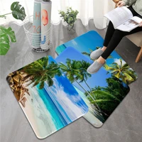 sunny green tree beach print floor mat non slip laundry room mat laundry decor balcony child living room doormat area rug