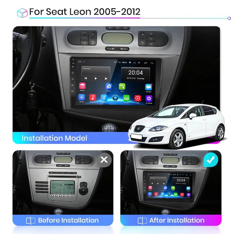 Автомагнитола с GPS-навигацией для Seat Leon 2 MK2 2005-2012 аудио Android мультимедийная видео
