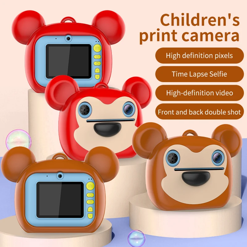Children's Camera Color Photography and Video Kids Thermal Printing Zero Ink Camera HD Digital Instant Printing Toys Camera Gift