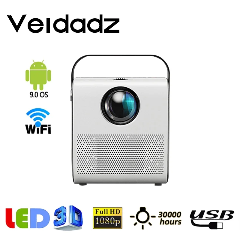 VEIDADZ Q3 proiettore LED 1280x720 proiettore Video Wifi Android portatile supporto FULL HD 1080P altoparlante Bluetooth Home Theater