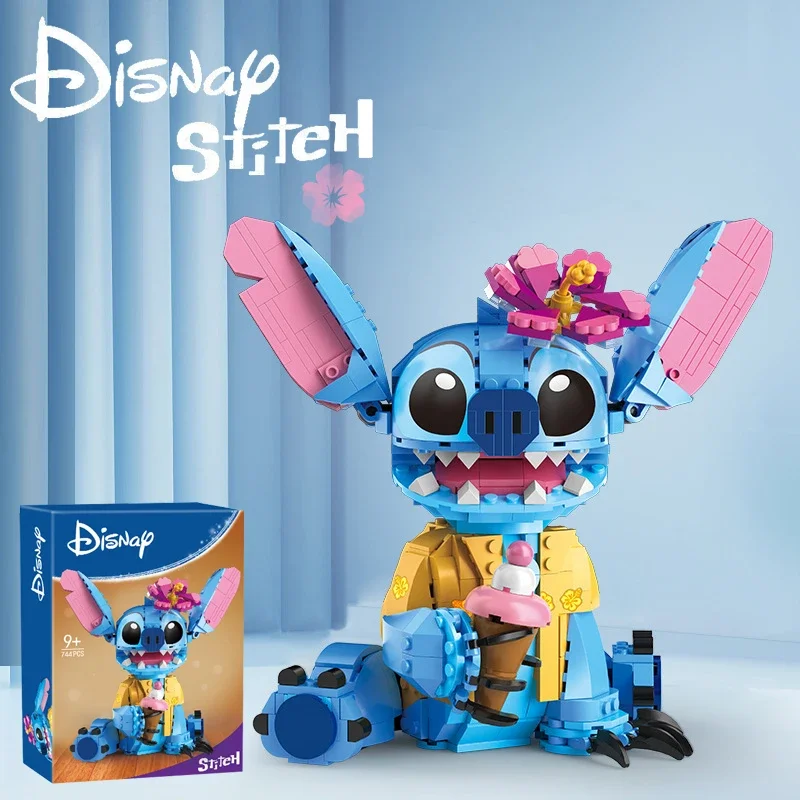 Строительные блоки Disney Stitch милые детские головоломки с героями мультфильмов