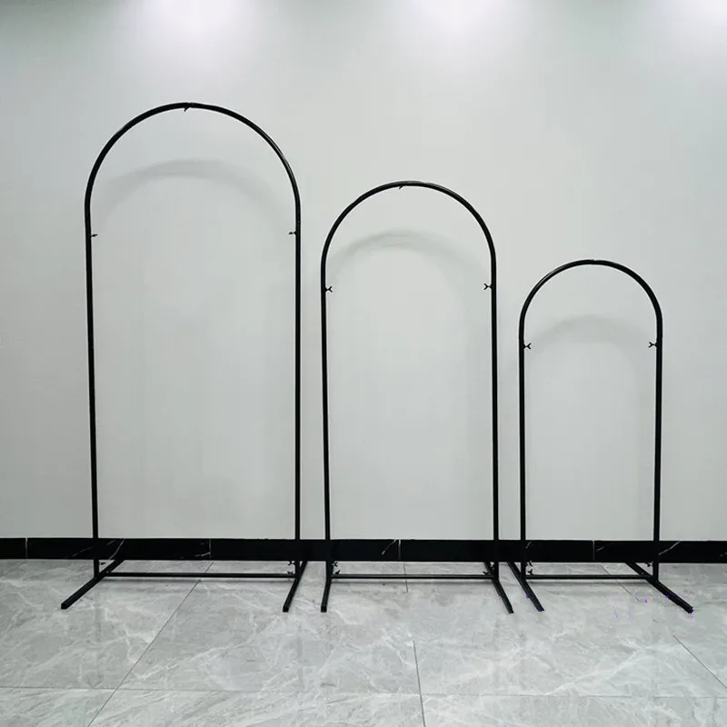 

Wedding Arch Wedding Party Event Props Arch 3 Pieces/1 Set Iron Stand Stage Backdrop Frame Decorative Artificial Flowers Stand