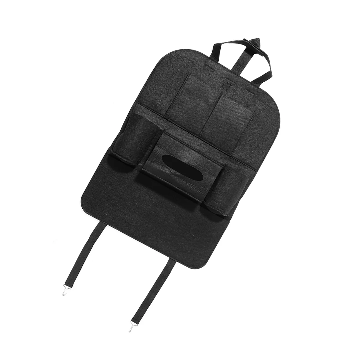 

2 Pockets Chair Back Felt Fabric Hanging Multifunction Storage Bag for Car