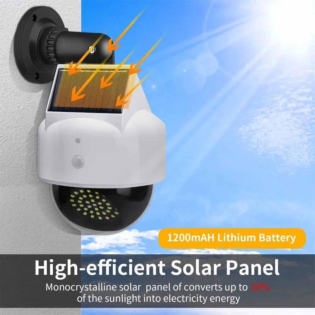 Имитационная камера фонарь на солнечной батарее с датчиком движения