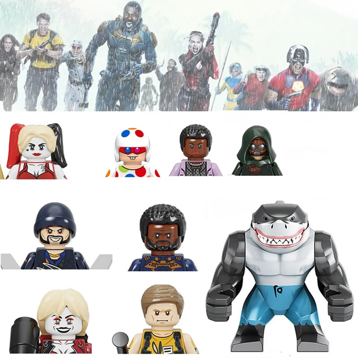 9 шт. фигурки героев самоубийц в горошек | Игрушки и хобби