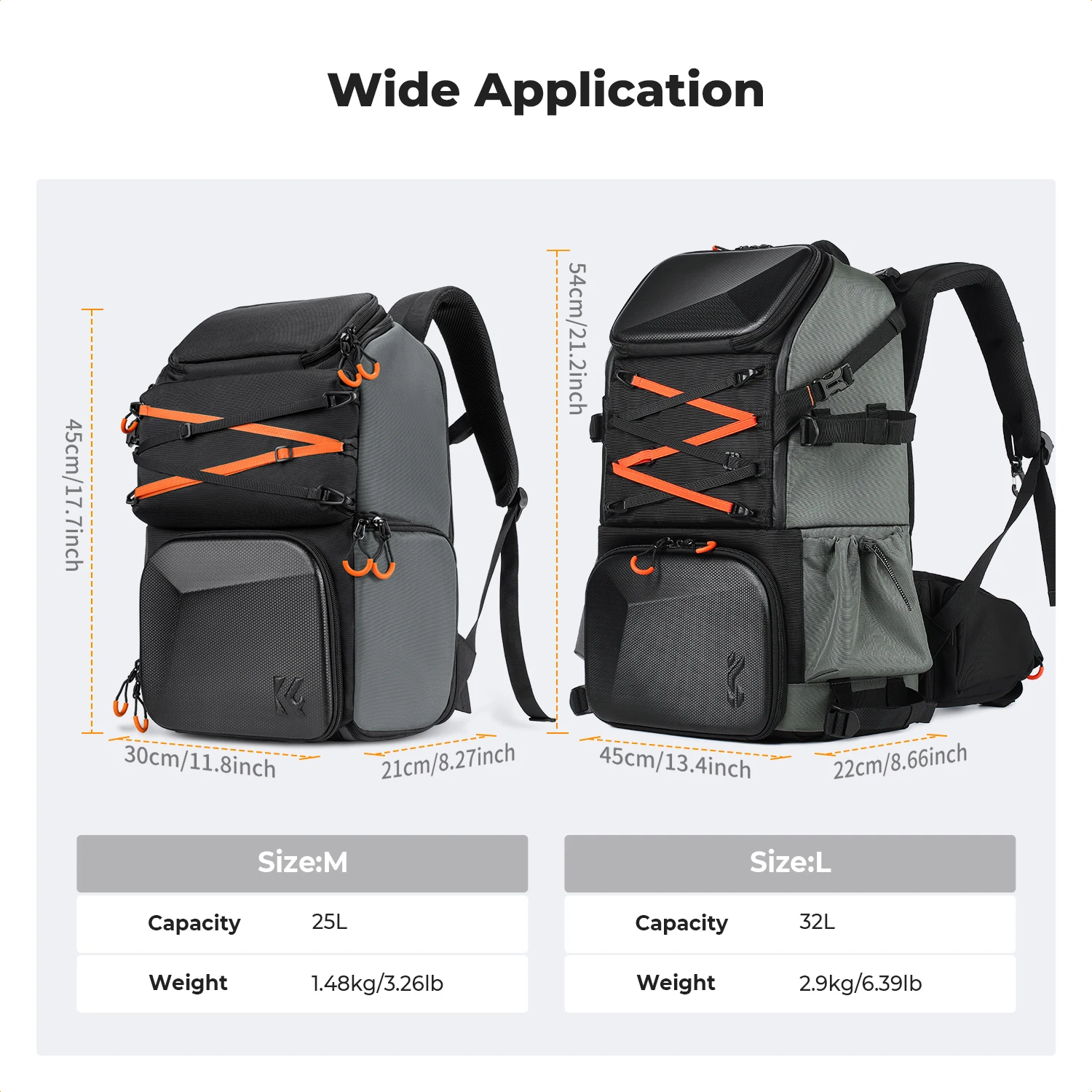 Фото K&F Concept 25L Сумка-рюкзак для уличной камеры для ноутбука Canon Sony DJI DSLR/SLR Дорожная сумка для камеры с ремешком для штатива и дождевиком №2