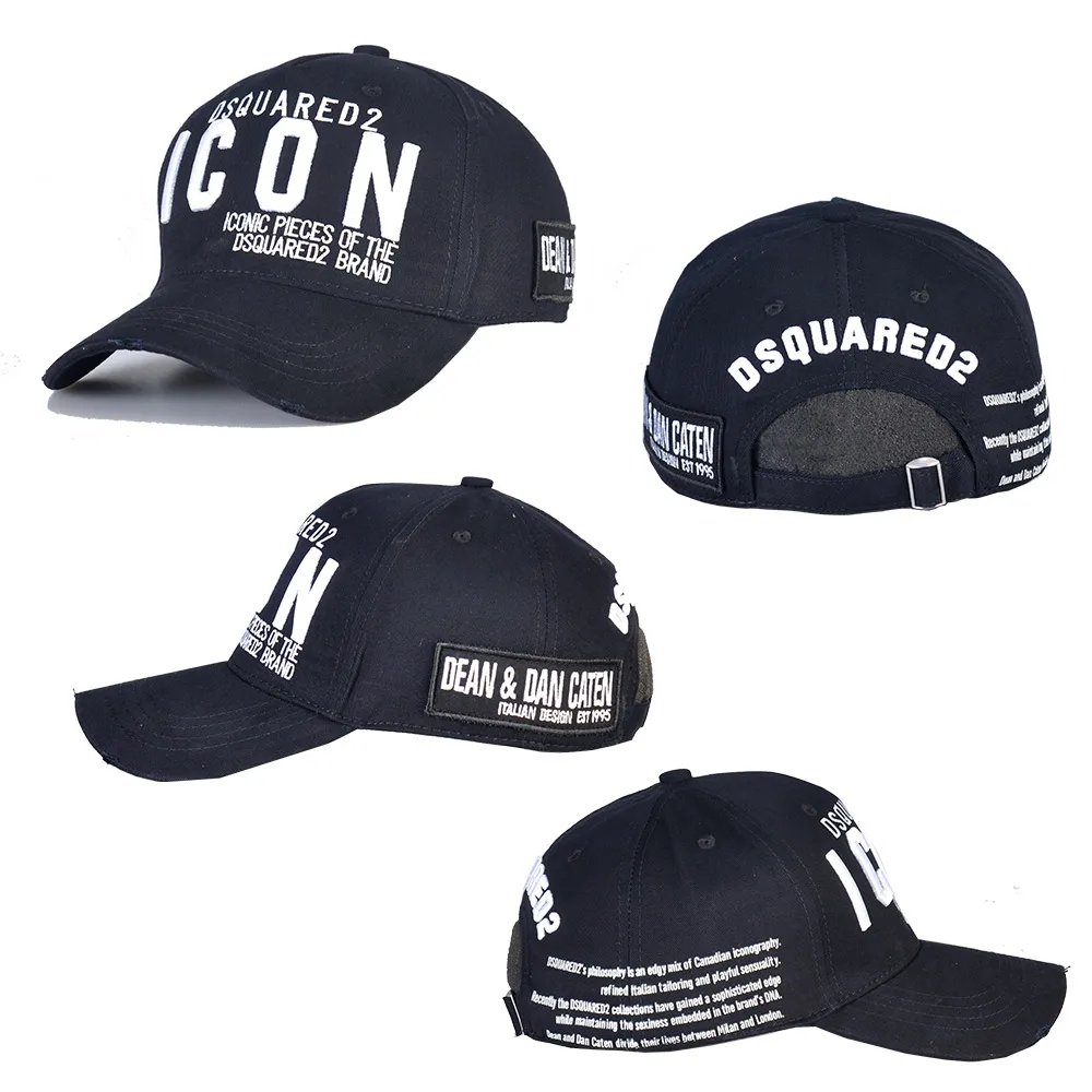 

DSQUARED2 Brand Hat Men Baseball Caps DSQ2 Embroidery Letters Unisex Baseball Caps Dad Hats High Quality Black Cap for Men