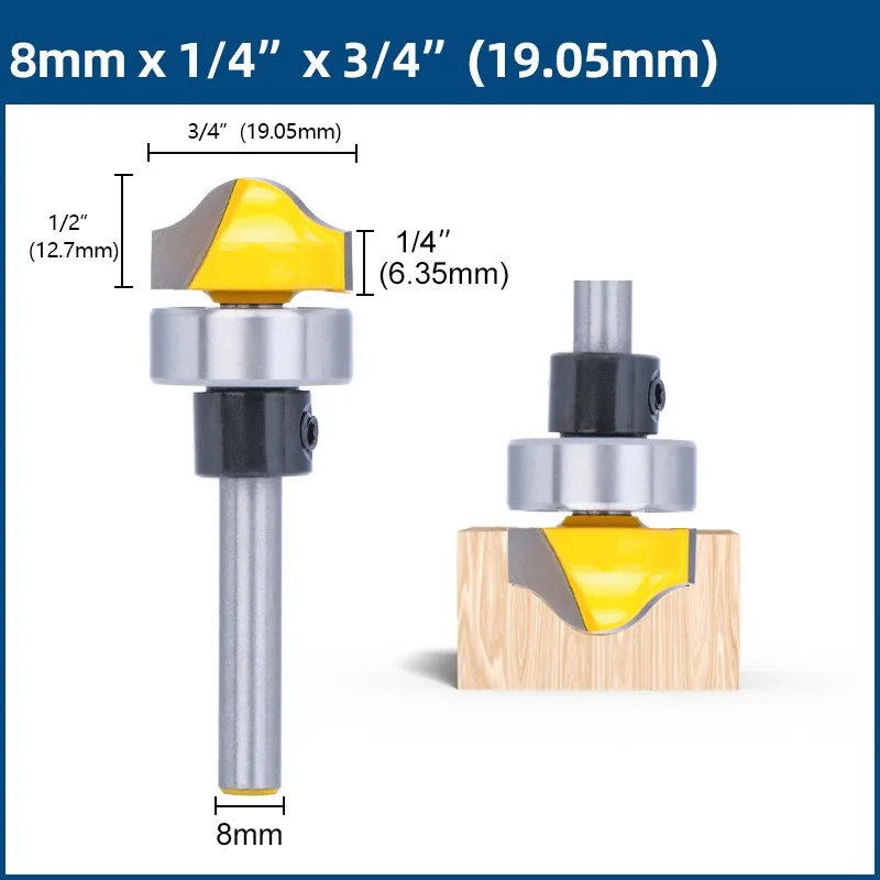 Фреза 1/2/1/4 дюйма, хвостовик 6 мм, 8 мм, фреза из искусственной панели Ogee, фреза Tenon, инструменты для резки древесины