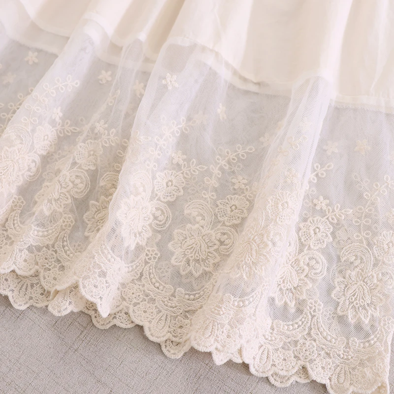 Брюки женские кружевные с вышивкой милые повседневные свободные хлопковые штаны