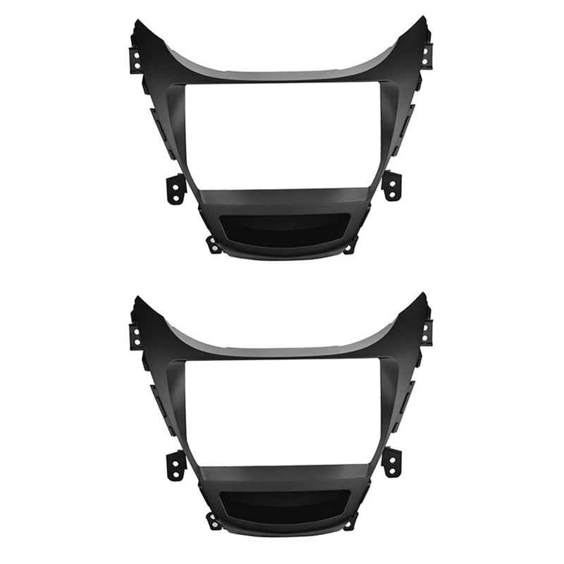 

2X 2Din Car Radio Fascia For HYUNDAI Elantra 12-15 DVD Stereo Frame Plate Adapter Mounting Dash Installation Bezel Kit