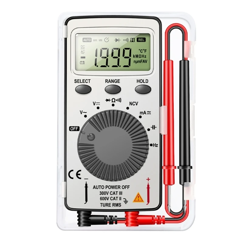 

Digital Multimeter Non-Contact Voltage Detection Measures- Resist/Continue/Frequency/Capacitance Auto-power-off 87HB