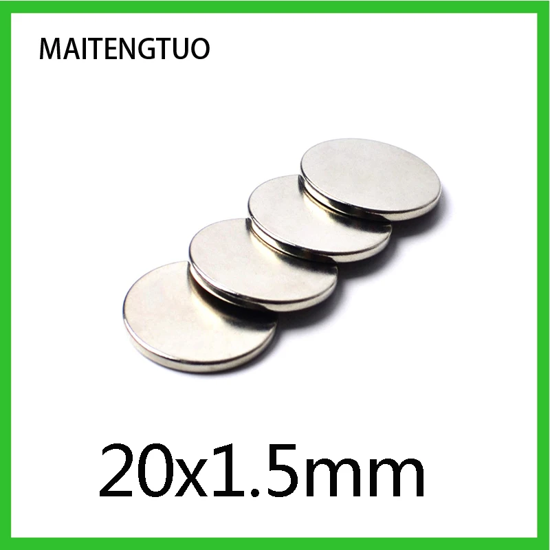 

10/20/50pcs 20x1.5 mm Thin Neodymium Strong Magnets Permanent Round Magnet 20x1.5mm Powerful Magnetic Disc magnet 20*1.5 mm