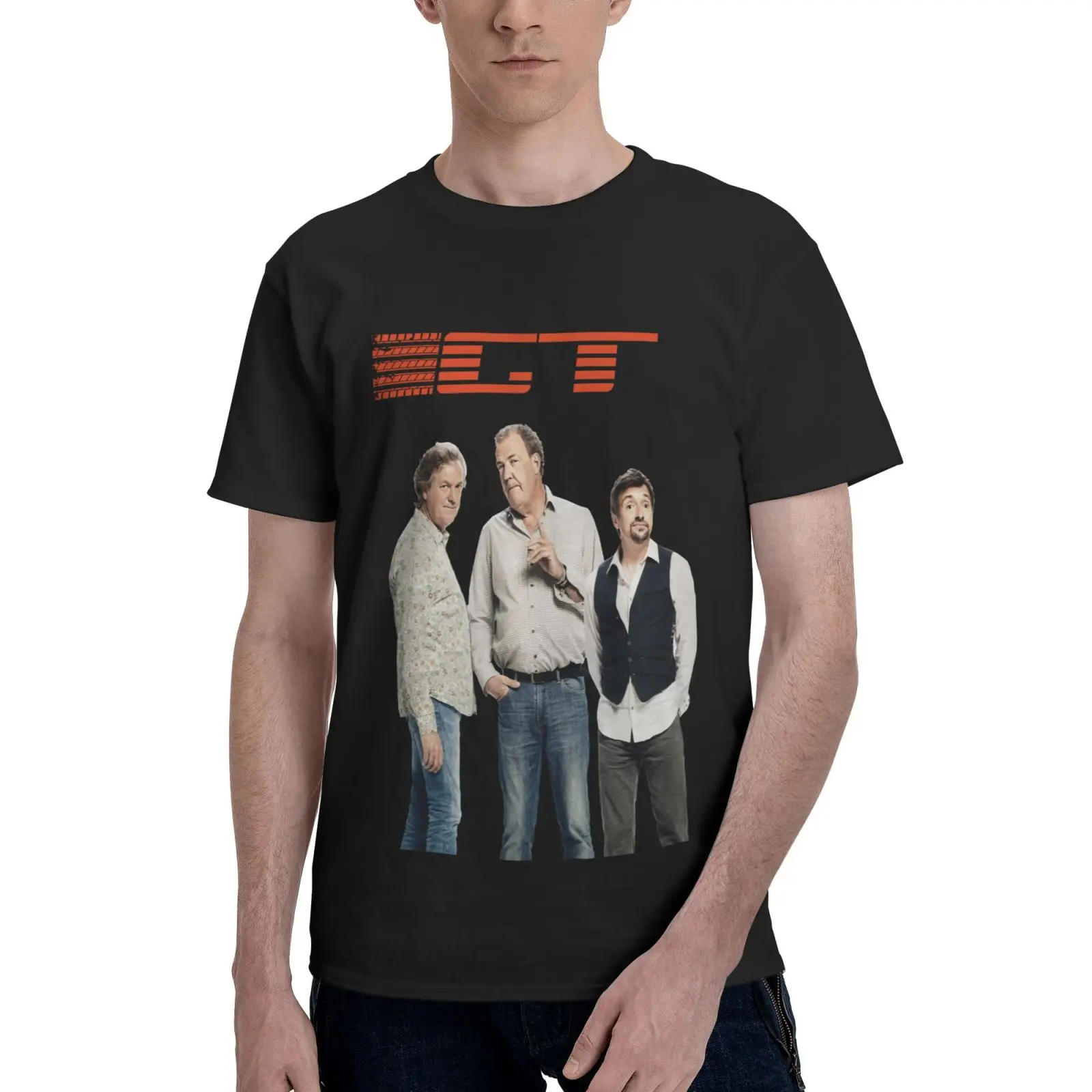

Футболка мужская оверсайз с графическим принтом, цветная тенниска The Grand Tour