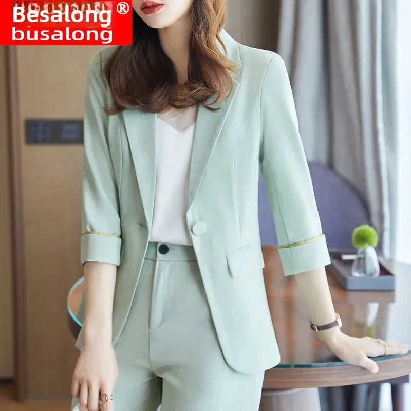 2024 новый женский профессиональный деловой костюм в западном стиле со средними