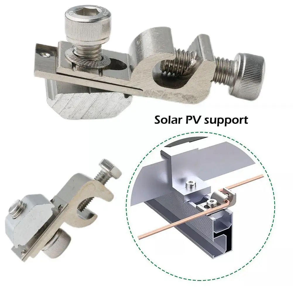 New Adjustable Solar Panel Mounting Bracket Clamp Ground Solar Parts System Support Panel Lugs Fasteners Solar Photovoltaic Q2V5