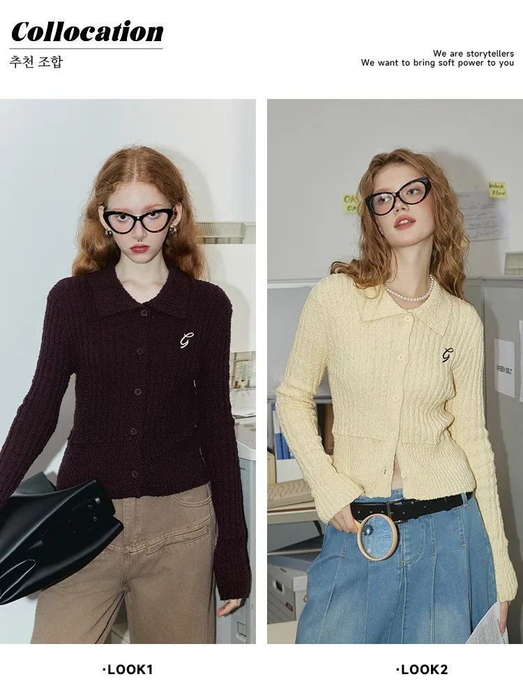 Зеленый пояс дизайн Sense однотонный вязаный женский осенний новый топ с вышивкой