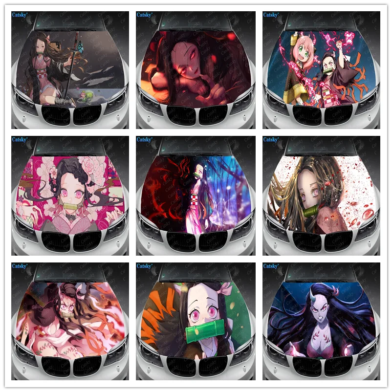 

Наклейка на капот автомобиля, рассекающий демонов, Nezuko Kamado