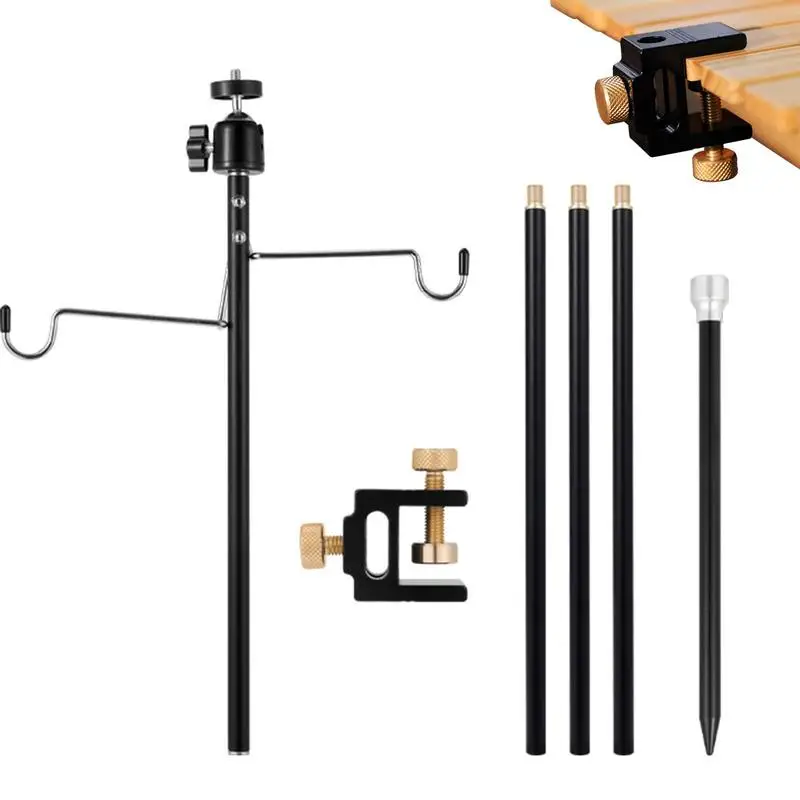 

Camping Light Pole Telescoping Camping Light Stand Adjustable Aluminum Alloy Light Stand Camping For Picnic Camping Household
