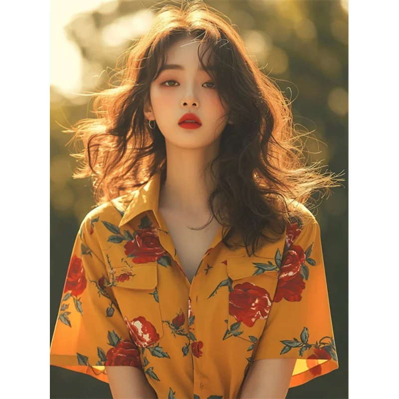 Элегантные и молодежные женские блузки топ-дизайн ниша ретро-мода рубашка с