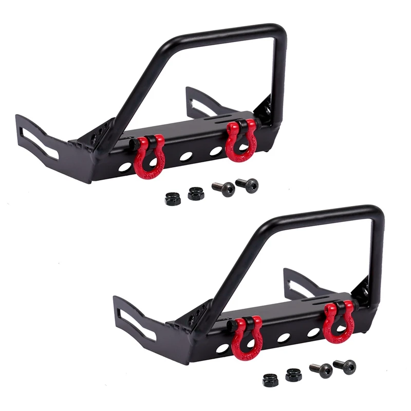 

2X Metal RC Rock Crawler Car Front Bumper For 1/10 RC Crawler Axial SCX10 Traxxas TRX4 D90 CC01 Upgrade Parts,B