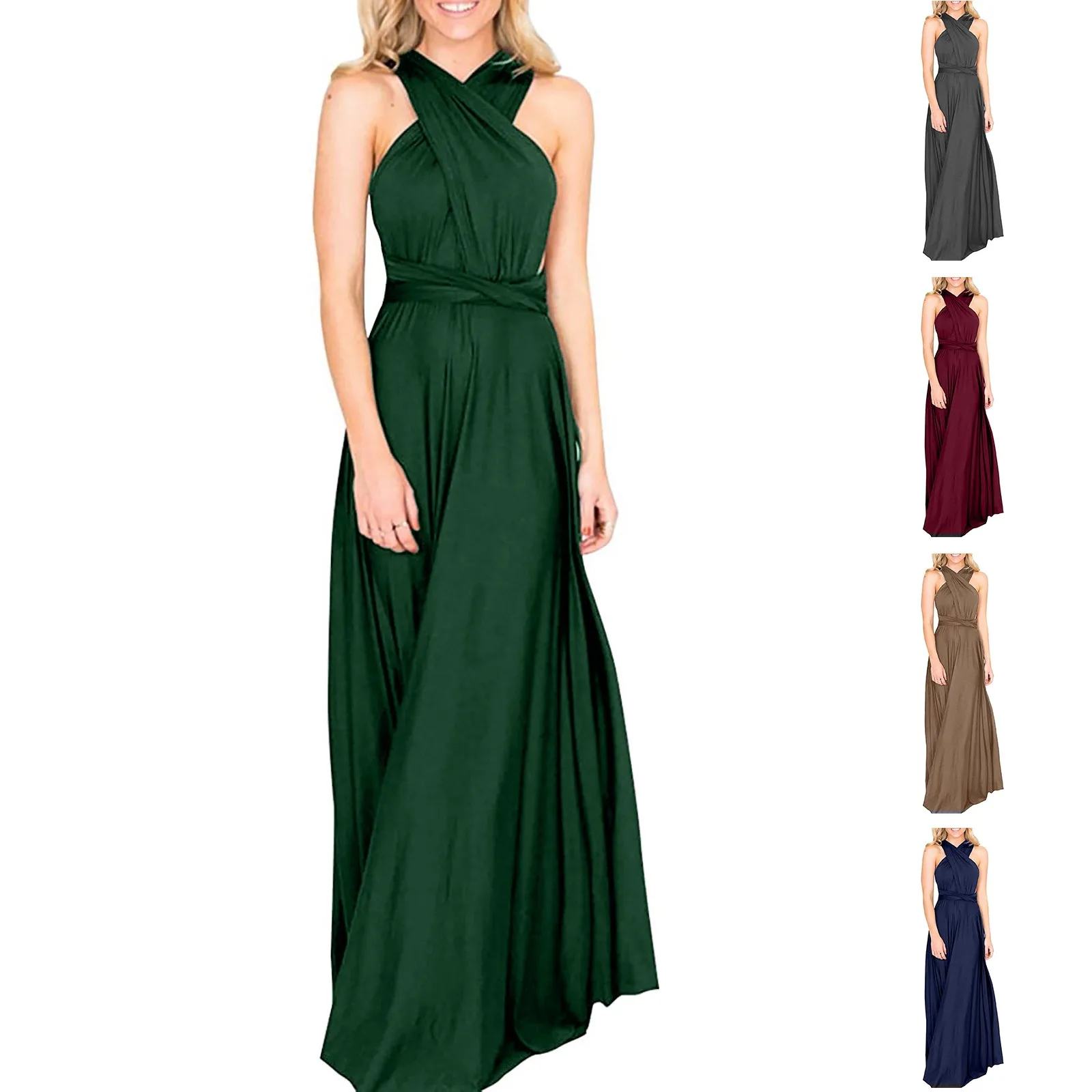 Сексуальное клубное платье макси женское красное бандажное длинное коктейльное