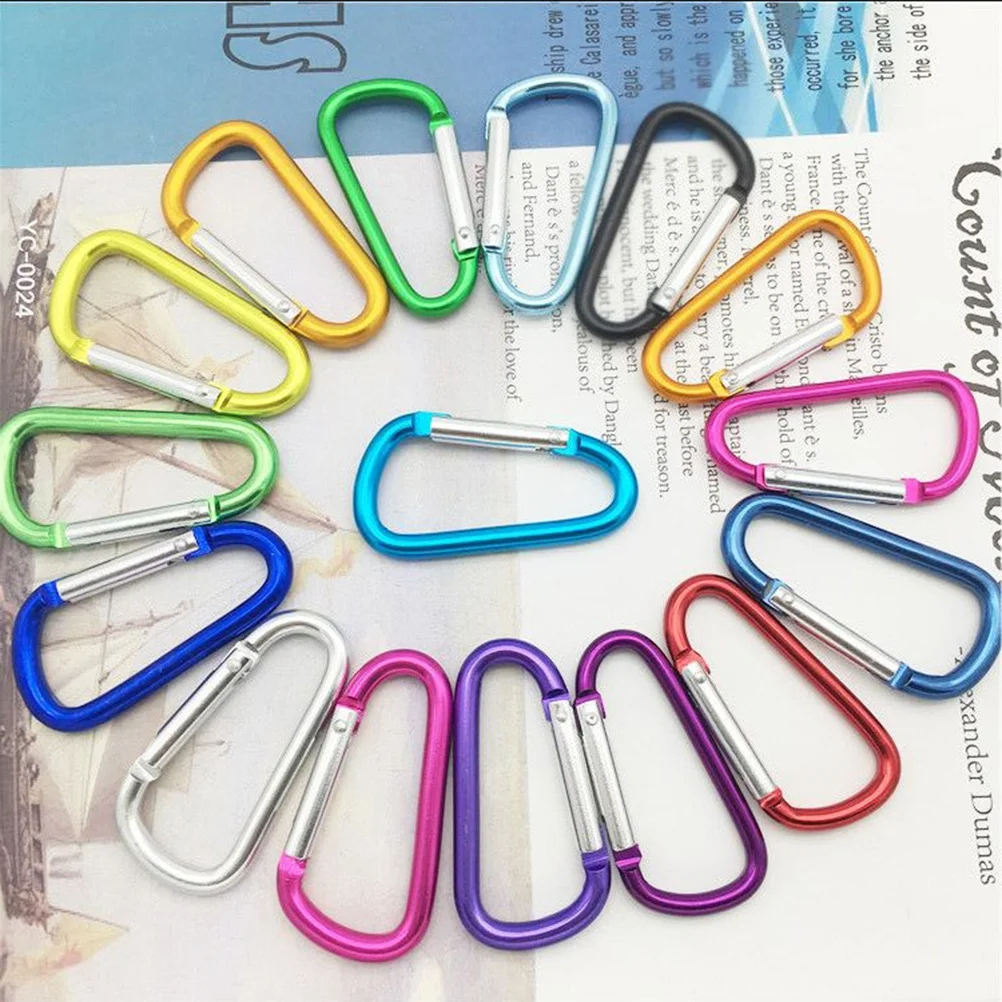 24 шт. карабин выдвижной держатель бейджа зажим карабины сверхмощный