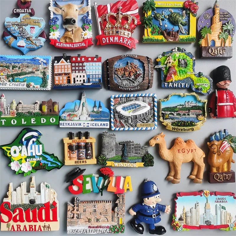 

Fridge Magnets Tahiti France Denmark Spain Croatia Saudi Arabia Hawaii Saipan Egypt Qatar ICELAND BUDVA Germany Magnetic Sticker