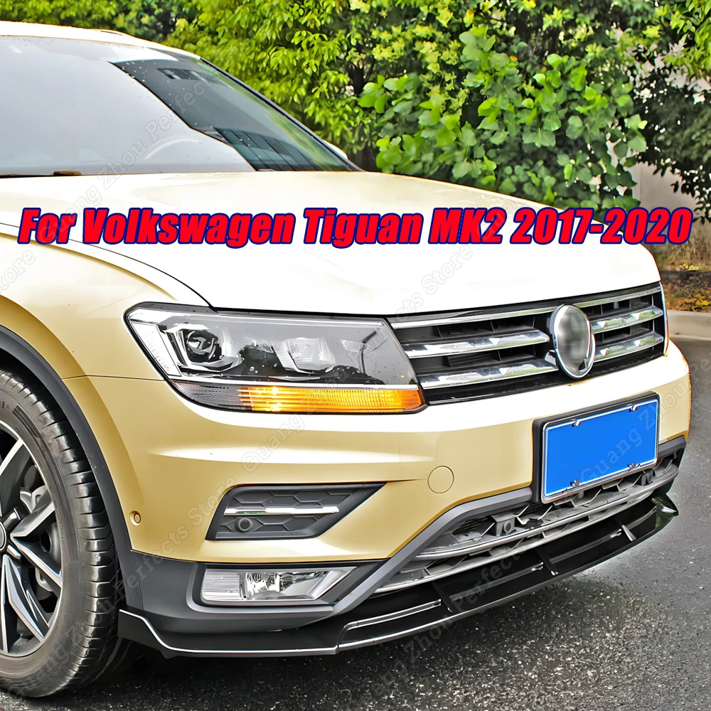 Сплиттер для переднего бампера автомобиля Volkswagen Tiguan MK2 2017-2020 диффузор спойлер