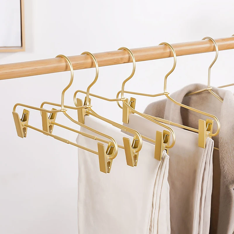 

5pcs Hangers for Trousers Underwear Hanger Clips Aluminum Alloy Towel Drying Rack Jean Pants Storage Racks Wardrobe Organizer
