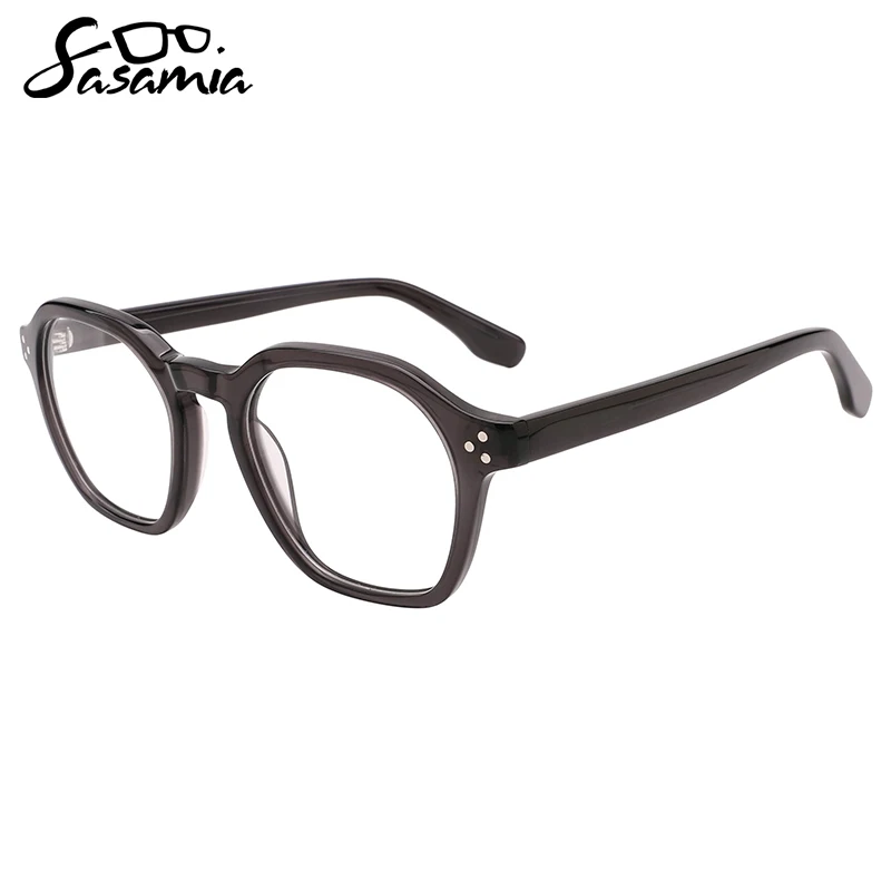 

SASAMIA унисекс очки ацетат Толстая Геометрическая оправа оптические очки классический цвет дизайн очки в 4 цветах WD1333