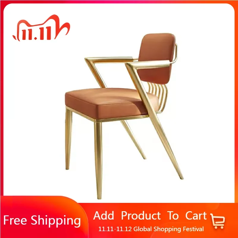 

Nordic Dinner Dining Chairs Metal Garden Computer Designer Makeup Chair Gamer Bedroom Comedor Dinning Table Set Furniture T50CY