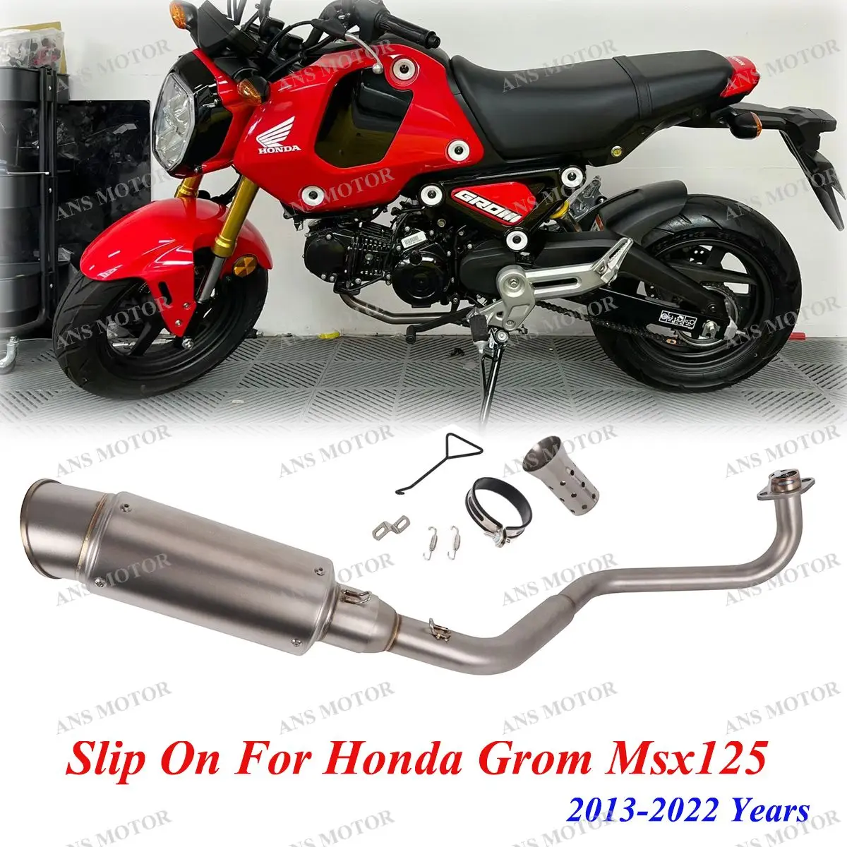 Для Honda Grom Msx125 2013-2022 полная выхлопная система для мотоцикла Eacape выхлопной