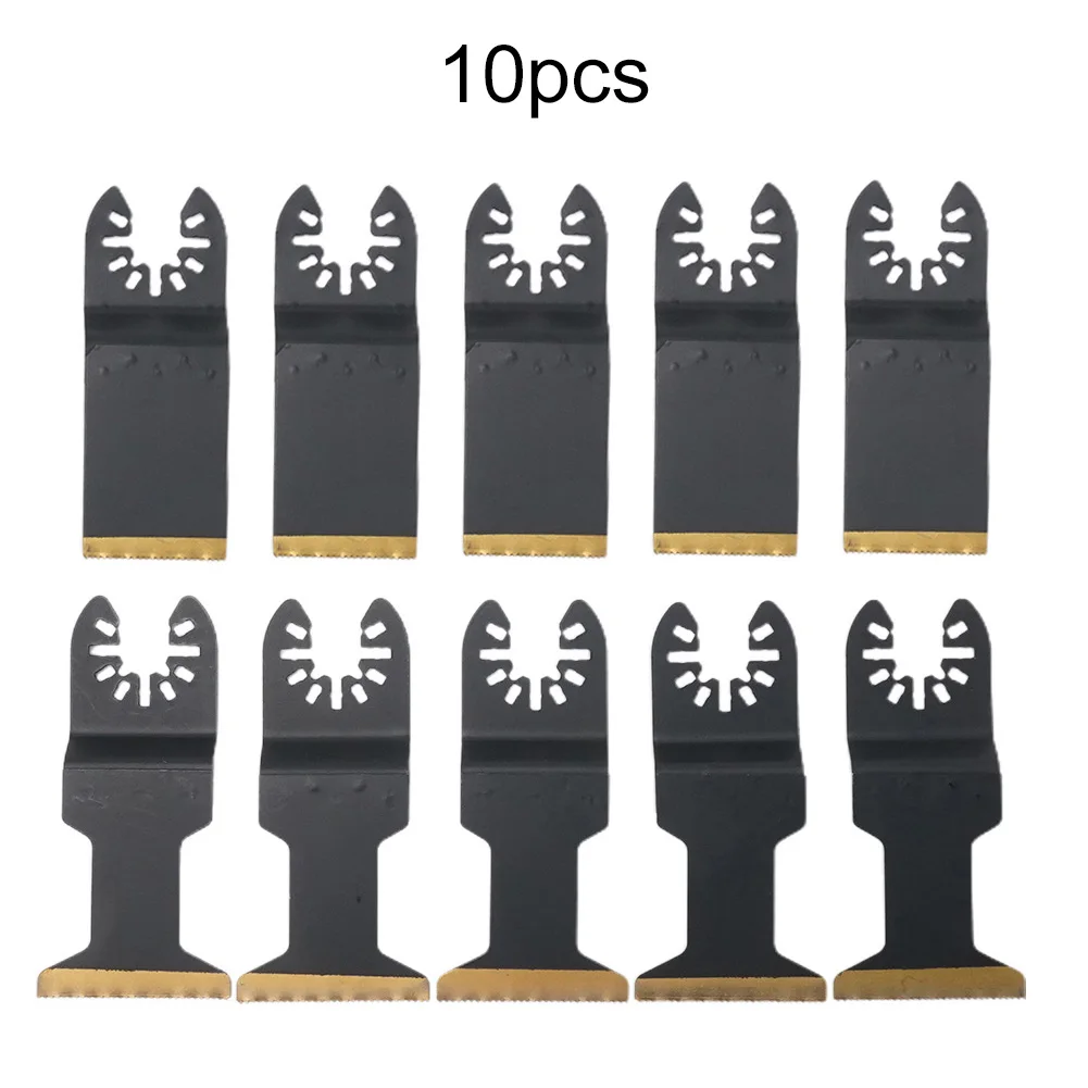 

10pcs Titanium Oscillating Multitool Blade Oscillating Saw Blades Tools Accessories For Wood Hard Material Metal Cutting