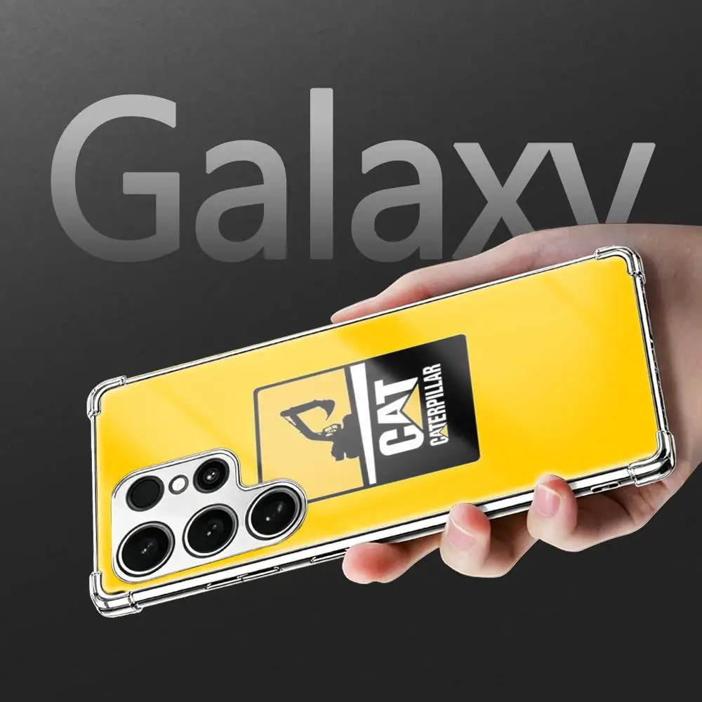 Фото Чехол для телефона Cat C-CATERPILLAR для Samsung S26 S25 S24 S23 S22 S21 Plus Ultra FE, золотой, серебряный, с защитой углов от ударов, стеклянный №2