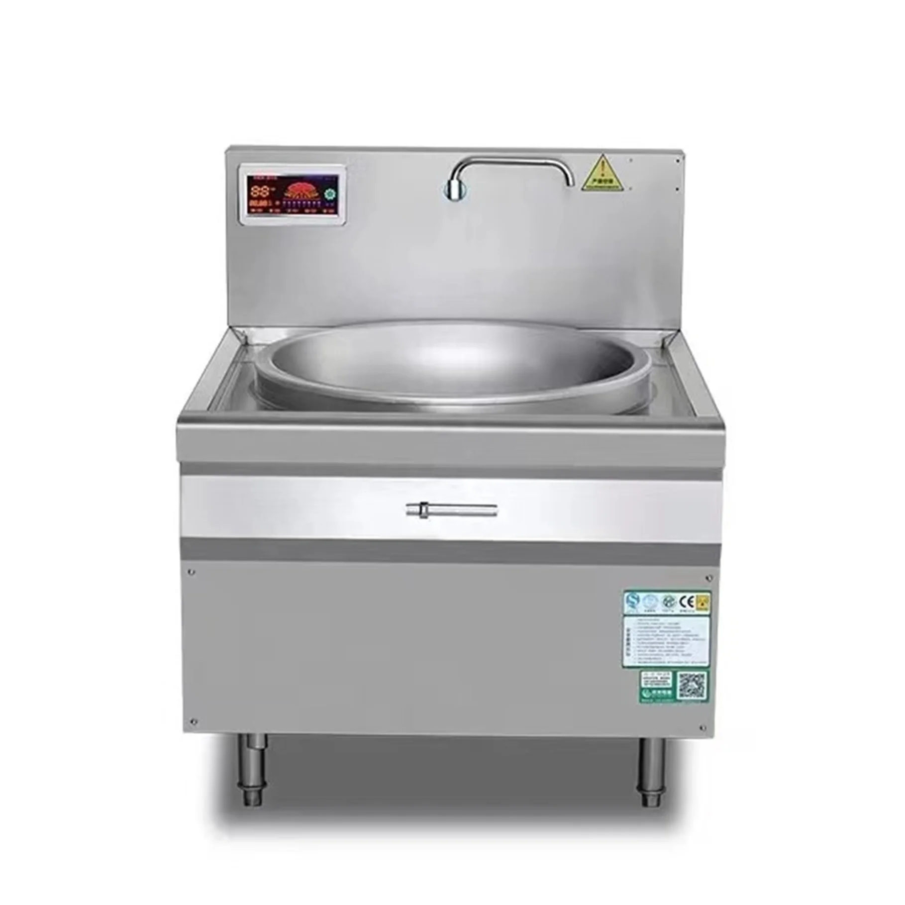 

Commercial 12KW 380V vertical large concave stir fry cooker induction frying stove