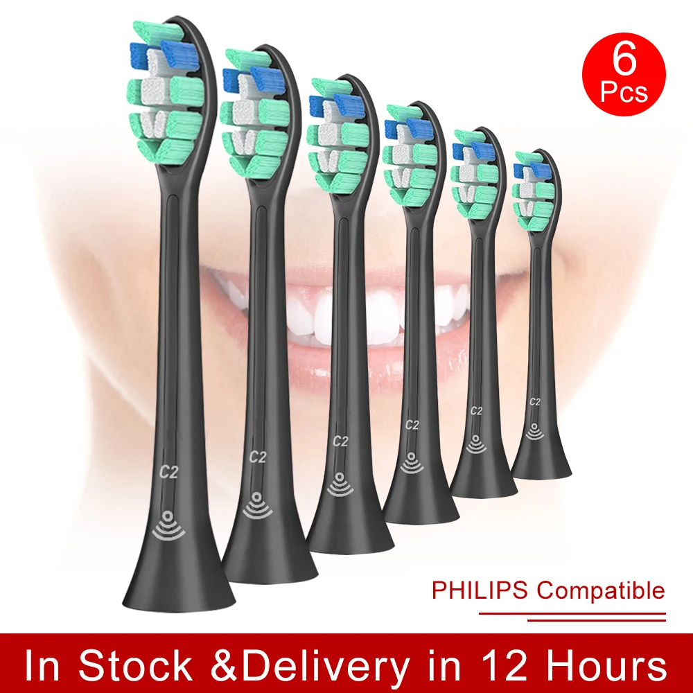 

Philips Toothbrush Heads For PowerUp Elite+ Flexcare HealthyWhite DiamondClean EasyClean Philips Replacement Brush Head Nozzles