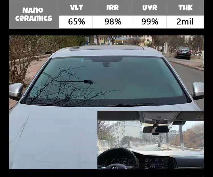 Ширина 600 см x 50 IR100 % 2 мил теплоизоляция нано-керамическая пленка для автомобиля