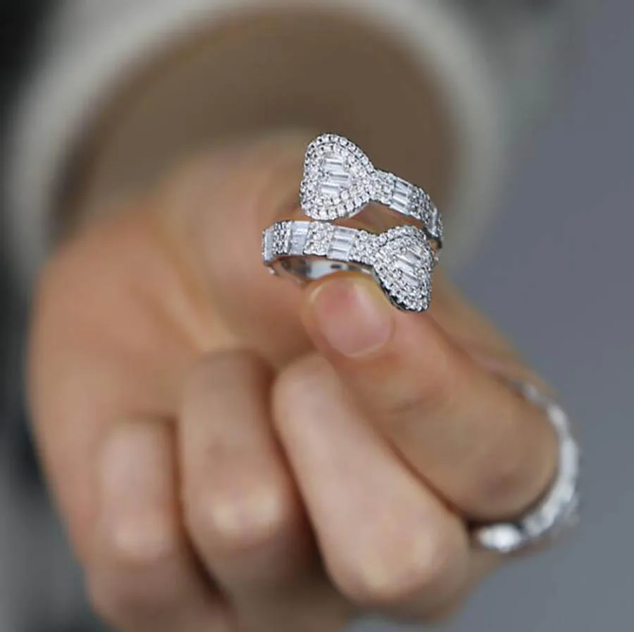 

New hip-hop heart-shaped charm open bracelet for men women chic cuff bracelet LOVE fashion ring punk jewelry set