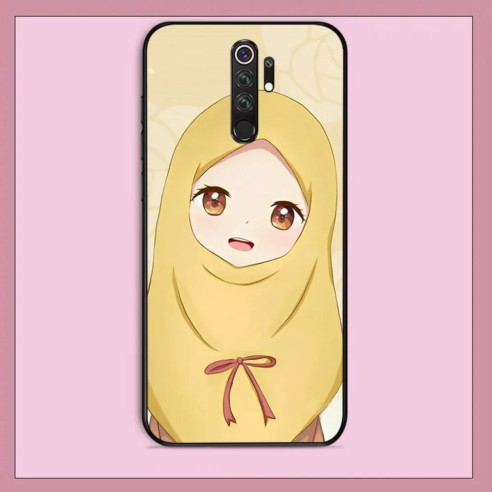 ł arabski hidżab dziewczyna etui na telefon dla Redmi Note 4 X 5 A 6 7 8 Pro T 9 9S 10 11 11S 11Epro PocoM3pro