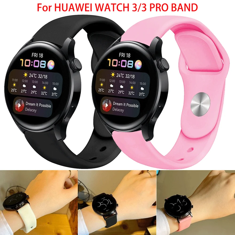 

20mm Suitable for Huawei gt strap watch3 silicone watch strap gt2pro Porsche GT2E wrist glory magic 22mm band Accessories bands