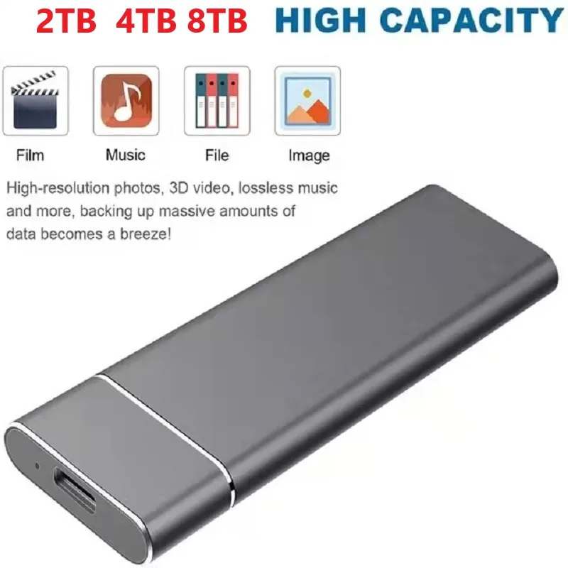 new 4TB 8TB 2TB External SSD 1TB Mobile Solid State Hard Drive USB 3.1 Typc-C Portable ssd |