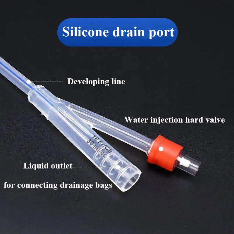 1 шт. медицинский одноразовый силиконовый мочевой катетер 2-сторонний воздушный