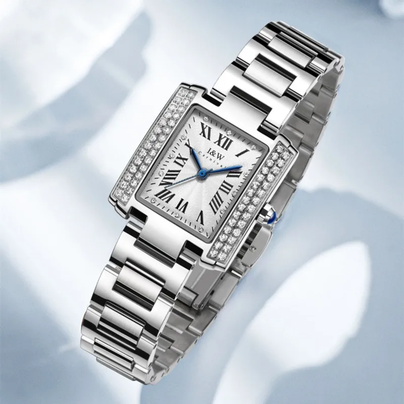 CARNIVAL Brand Luxury Quartz Wrist Watch Ladies Fashion Stainless Steel Retro Square Wristwatch Waterproof for Women Reloj Mujer enlarge