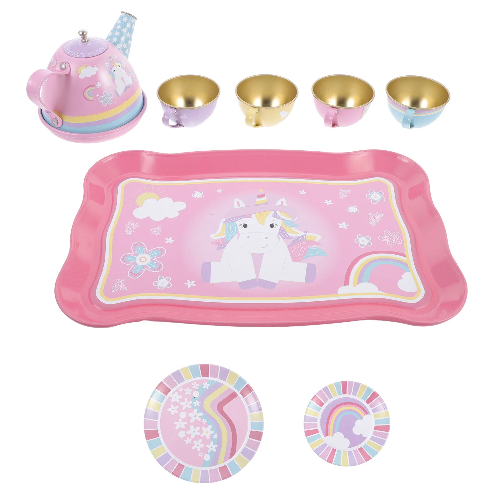 

1 Set Mini Tea Sets Play House Toys Miniature Teapot Set Kids Role Play Toy