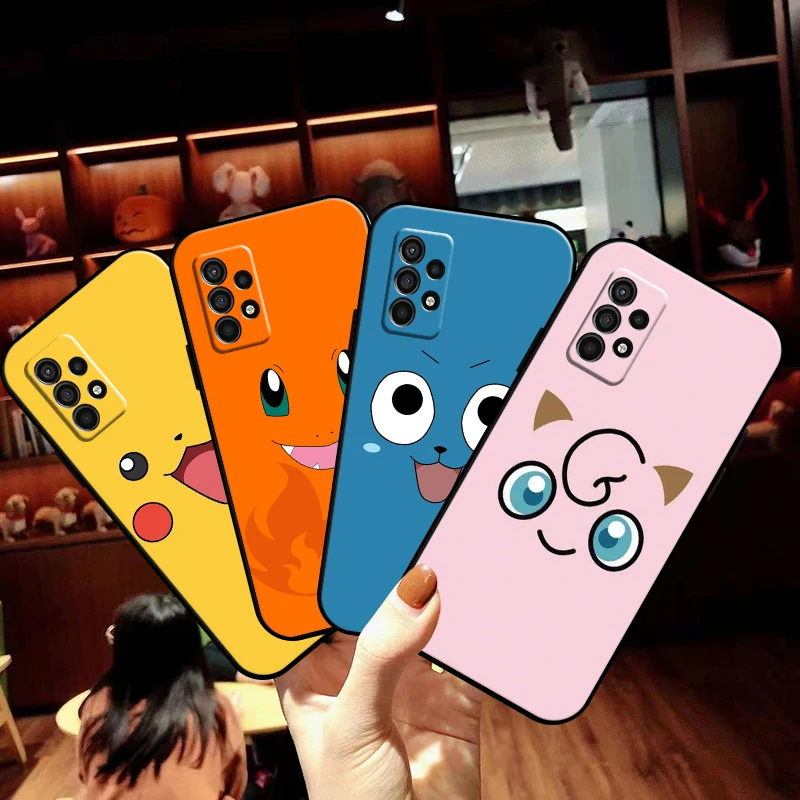 

Cartoon Pokémon Phone Case For Samsung Galaxy S21 S21 FE S21 Plus S21 Ultra S20 S20 FE S20 Lite S20 Ulitra Liquid Silicon Black