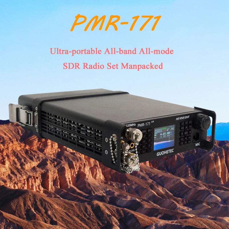 

GUOHETEC PMR171 SDR Radio Standard Short-wave Radio Ultra-Portable Transceiver VHF UHF HF CW AM SW PMR-171 100KHz-2GHz 20W