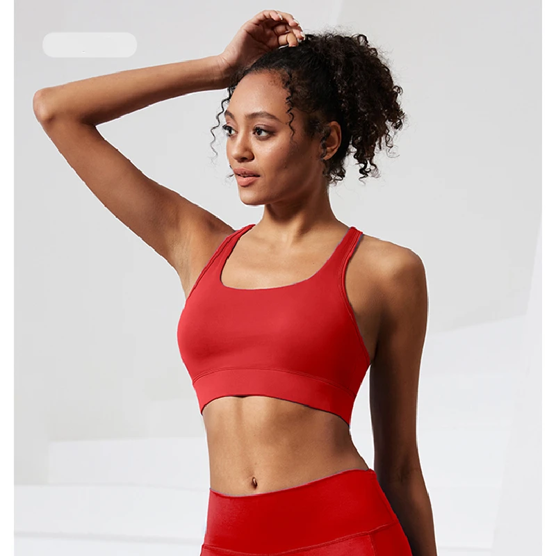 Женский сексуальный спортивный бюстгальтер для йоги эластичный ударопрочный