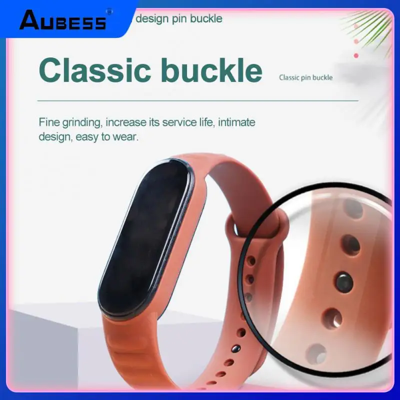 

Silicone Bracelet For Xiaomi MiBand 5 6 Strap Sport Colorful Watch Wrist Band For Xiaomi Mi Band 5 Smart Band Accessories