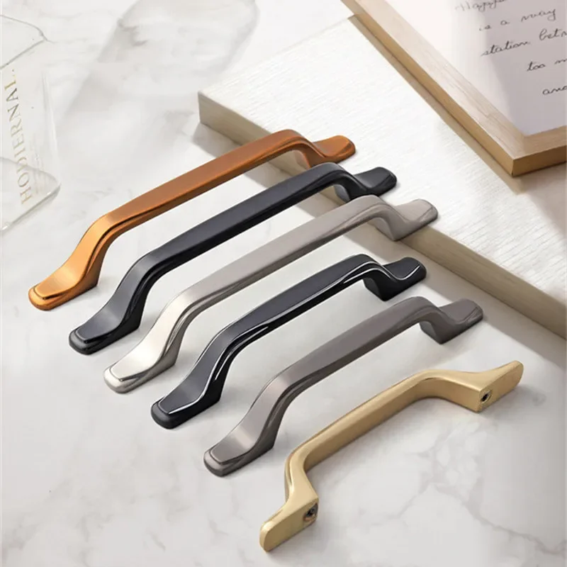 Ручки для шкафа из цинкового сплава новые мебельные дверные ручки ящиков золотые