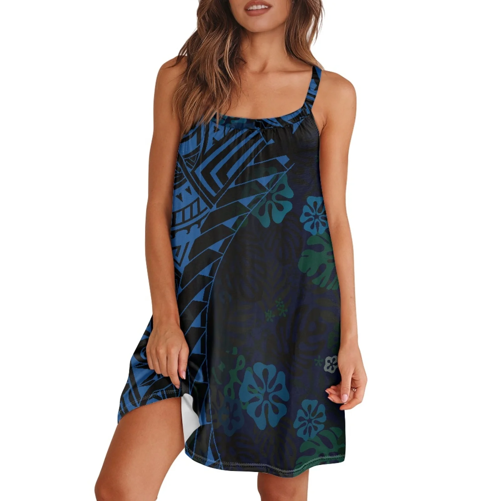 

Женское летнее платье с принтом, без рукавов, в полоску